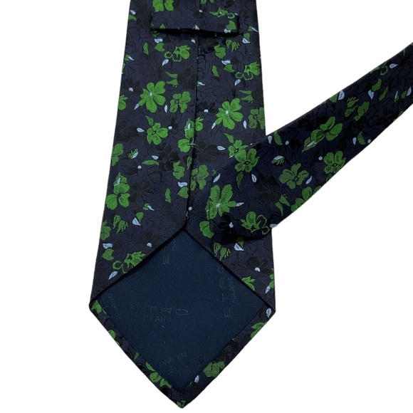 ÉTRO Navy Floral Silk LUXURY Tie ITALY - Picture 2 of 5